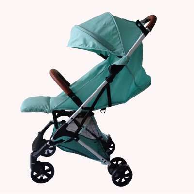 Hot Sale European Leather Handle Bar Folded Small Size Baby Stroller