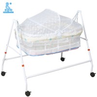 Lovely Design Folding Baby Travel Infant Crib With Four Wheels